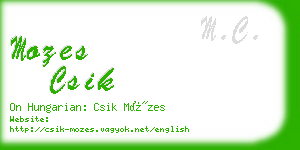 mozes csik business card